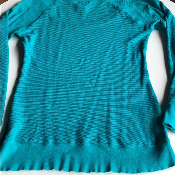 Wet Seal | Y2K Teal Turquoise Thermal | L - Picture 8 of 12